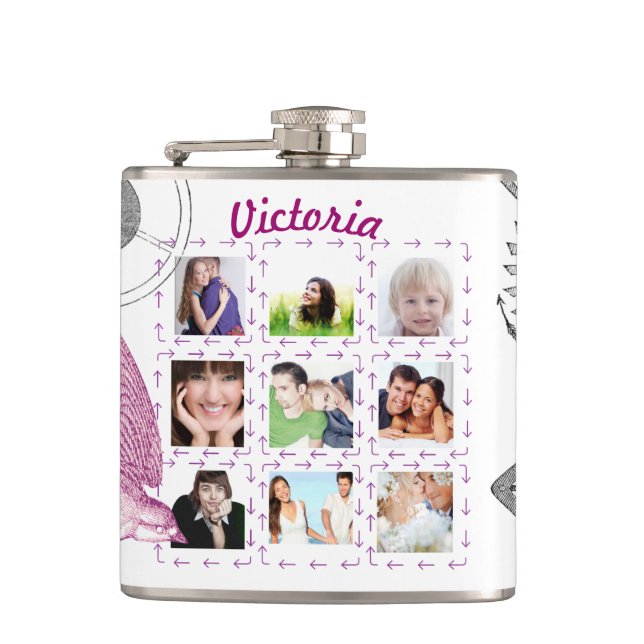 Girly Steam Punk Flachmann (Vorderseite)