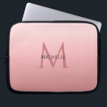 Girly Stylish Trendy Rose Gold Template Monogram Laptopschutzhülle<br><div class="desc">Girly Stylish Trendy Rose Gold Template Monogram Modern Elegant Laptop Sleeve / Case.</div>