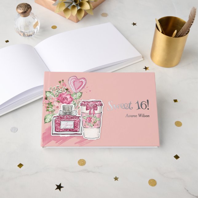Girly Sweet 16! Gästebuch (Vorderseite Offen)