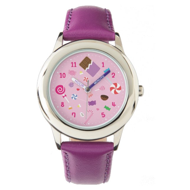 Girly Sweet Candy Girls Watch Armbanduhr (Vorderseite)