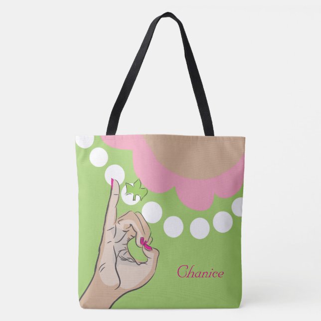 Girly Tasche des Rosas und des Grüns (Vorderseite)