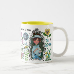 Girly Tasse des Feld-Blumen-Tier- 