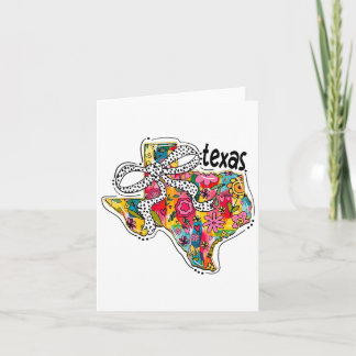 Girly Texas Staat Map Floral Coquette Bow 4. J Karte