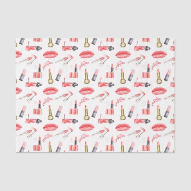 Girly Things Makeup (Design 45 Red Series) Seidenpapier (Vorderseite)