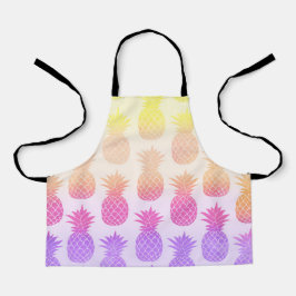Girly Topical Rainbow Summer Pineapples Muster Schürze