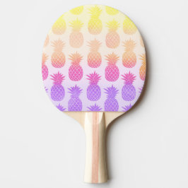 Girly Topical Rainbow Summer Pineapples Muster Tischtennis Schläger
