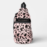 Girly Trendy Black Pink Kuh Tierart Name