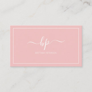 Girly Trendy Blush Pink Beruflich Visitenkarte