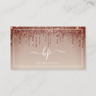 Girly Trendy Modern Blush Pink Glitzer Visitenkarte