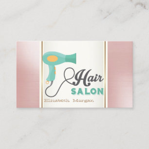 Girly Trendy Moderner Haartrockner, Friseur Visitenkarte