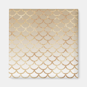 Girly und Glamour Ombre Gold Meerjungfrau Glitter Magnet