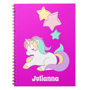 Girly Unicorn Geschenkideen, Niedliches Einhorn Notizblock