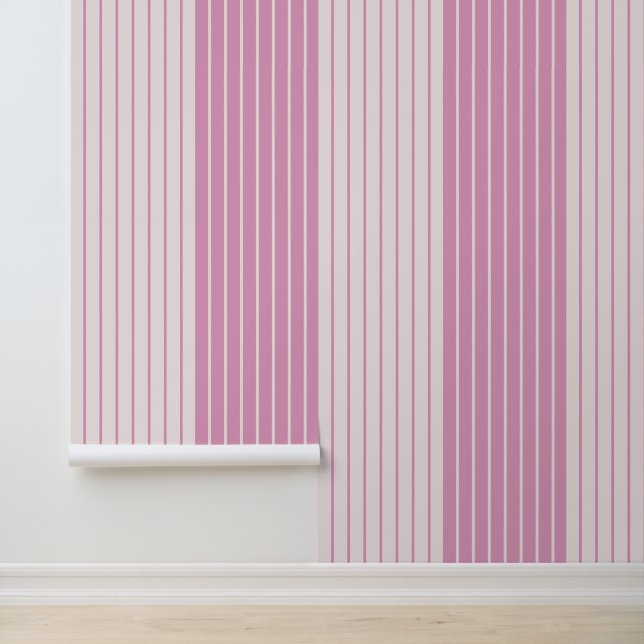 Girly Vertical Pink gestreift Tapete (Anwendung)