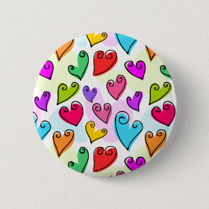 Girly Vibrants Herts Niedlich Romantischer Valenti Button