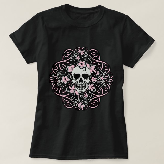 Girly Vintag Skull T-Shirt (Design vorne)