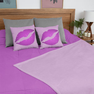 Girly Violet Ombre Lippenstift Kiss Kissen