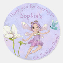 Girly Whimsical Lila Dragonfly Danke