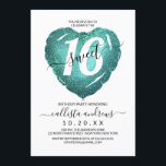 Girly White Aquamarin Glitzer Herzballon Sweet 16 Einladung<br><div class="desc">Diese junge, moderne und niedliche 16 . Geburtstag Geburtstagsfeier ist perfekt für das trendige und stilvolle Mädchen. Es verfügt über ein Imitat gedruckt Meerjungfrau aquamarin grün funkelnd Glitzer Herzballon mit einem großen "16" auf einem einfachen weißen Hintergrund. Es ist ein elegantes, cooles, hübsches und chic lustiges Design! ***WICHTIGE HINWEIS FÜR...</div>