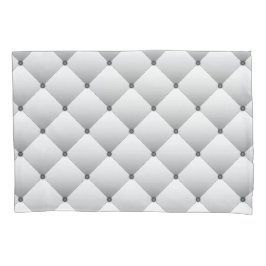 Girly White Quilted Square Muster Kissenbezug