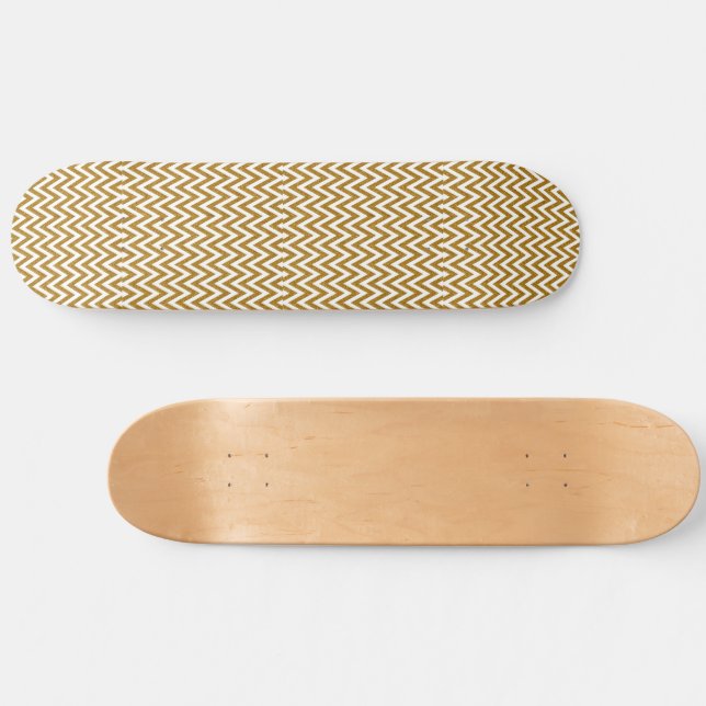 Girly Yellow Wave Skateboard (Horizontal)