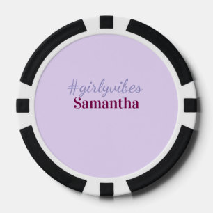 Girlyvibes Hashtag helllila rosa weibliche Vibes Pokerchips