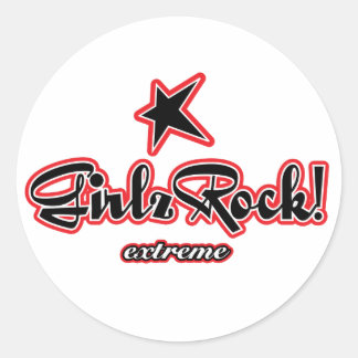 GirlzRock! Extremes Logo Runder Aufkleber