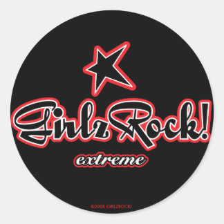 GirlzRock! Extremes Logo Runder Aufkleber
