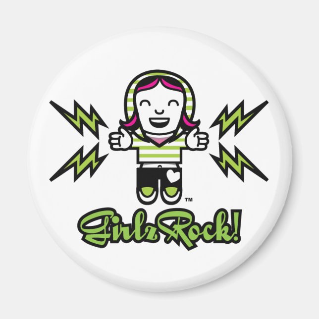 GirlzRock! Girl Power Magnet (Vorne)