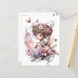 Giro del Malcantone - Rosa Blume Postkarte
