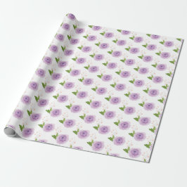 Giro Lila Watercolor Blume Garden Geschenkpapier