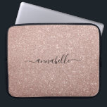 Giro Modern Script Rosa Rose Gold Glitzer Sparkle Laptopschutzhülle<br><div class="desc">Modernes Drehbuch Rosa Rose Gold Glitzer Sparkle Computerschlacke</div>