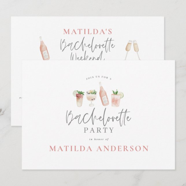 Giro-pink Drinks Bacheloretto Ankündigung (Vorne/Hinten)