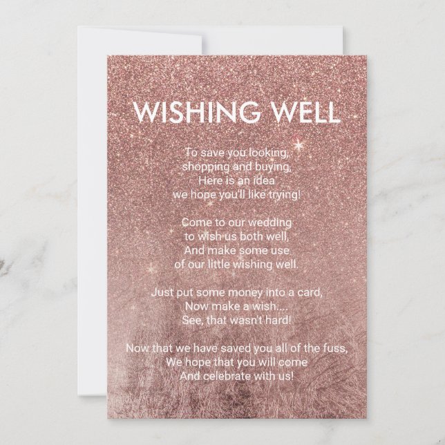 Girona Modern Rose Gold Glitzer Foil Gute Idee Einladung (Vorderseite)