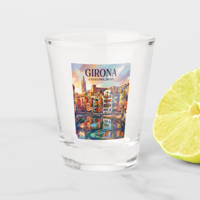 Girona Spanien Schnapsglas (Vorderseite)