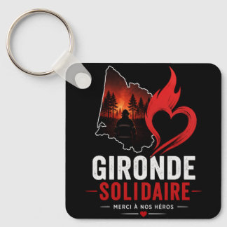 Gironde Solidarity-Gedenk an die Feuerwehr-Schlüss Schlüsselanhänger