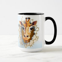 Girrafe in einer Mauer