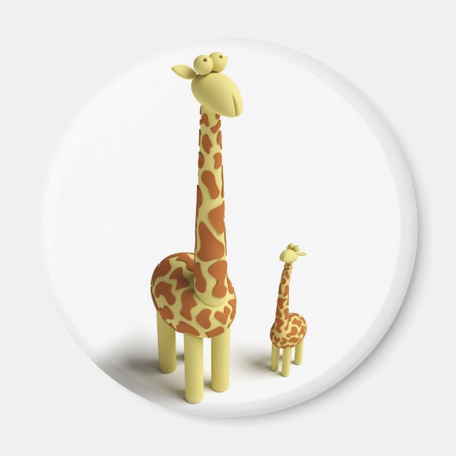 Girrafe und Baby Giraffe Magnet (Vorne)