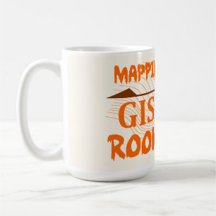 GIS, Geodäsie, Vermessungsingenieur trinkt Kaffeetasse