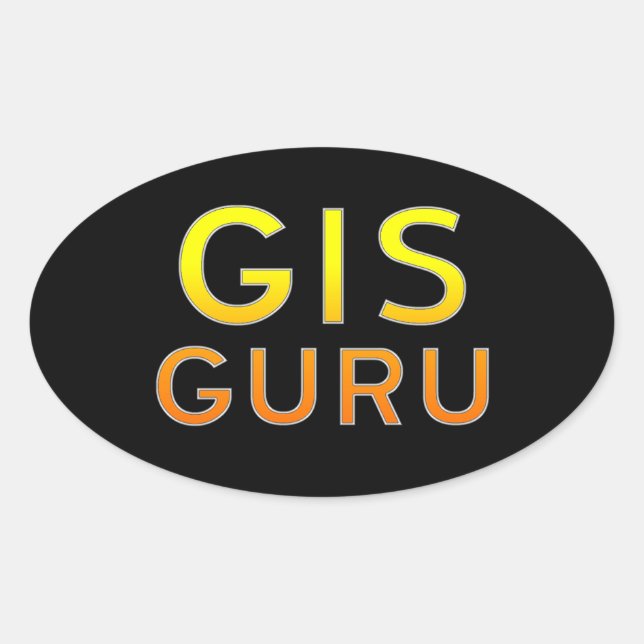 GIS Guru Ovaler Aufkleber (Vorderseite)