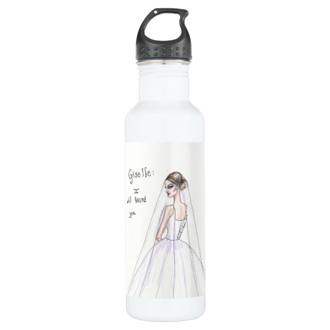 "Giselle : Je vous hanterai" bouteille inspirée (Devant)