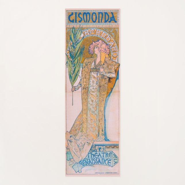 Gismonda, Sarah Bernhardt, Mucha Yogamatte (Vorderseite)
