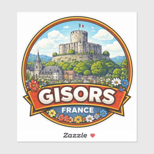 Gisors France  Aufkleber (Blatt)