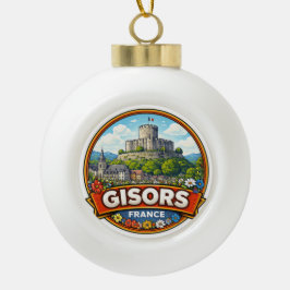Gisors Frankreich Keramik Kugel-Ornament