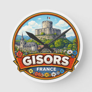 Gisors Frankreich  Runde Wanduhr