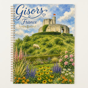 Gisors Frankreich Schloss Normandie Aquarell Planer