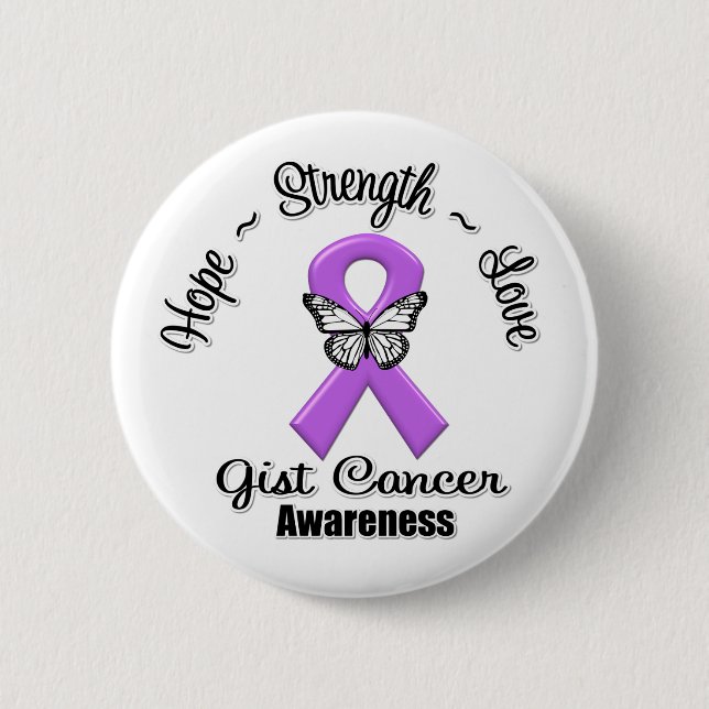 GIST Cancer Hope Strength Liebe Button (Vorderseite)