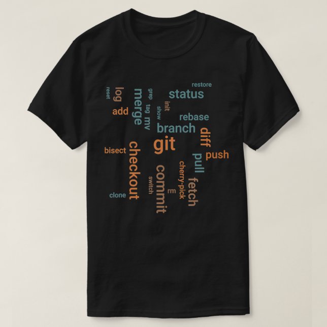 Git-Befehle JavaScript-Ingenieure T-Shirt (Design vorne)