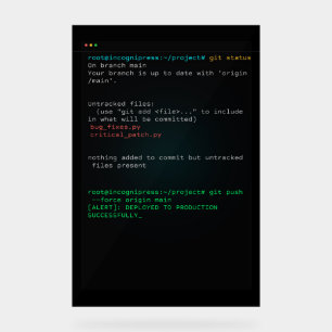 Git Push Force Main - Terminal de développeur