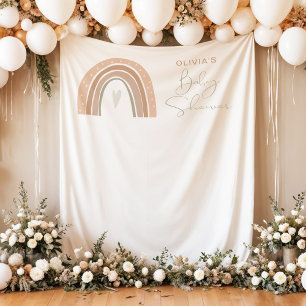 GITA Pastel Boho Rainbow Baby Shower Wandteppich