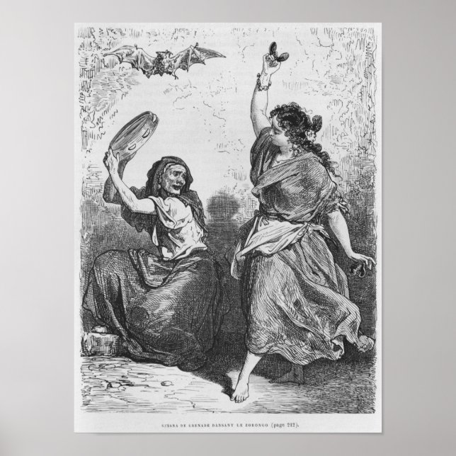 Gitana aus Granada tanzt im Zorongo Poster (Vorne)